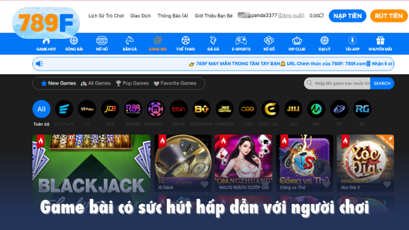Game bài có sức hút hấp dẫn với người chơi