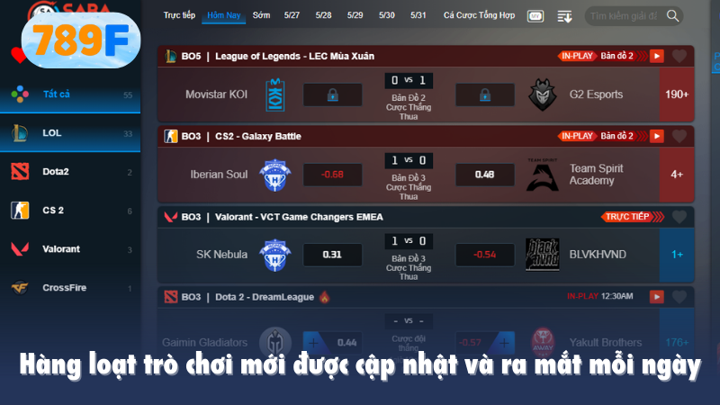 Hàng loạt trò chơi mới được cập nhật và ra mắt mỗi ngày